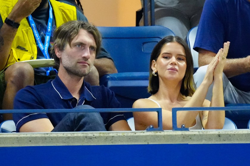 NEW YORK, NEW YORK - SEPTEMBER 02: Ryan Hurd and Maren Morris are seen at the 2023 US Open Tennis Championships on September 02, 2023 in New York City.