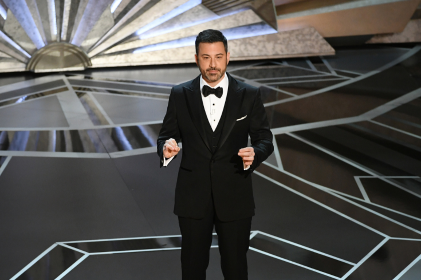 Jimmy Kimmel hosting the 90th Annual Academy Awards in 2018. (Kevin Winter/Getty Images)