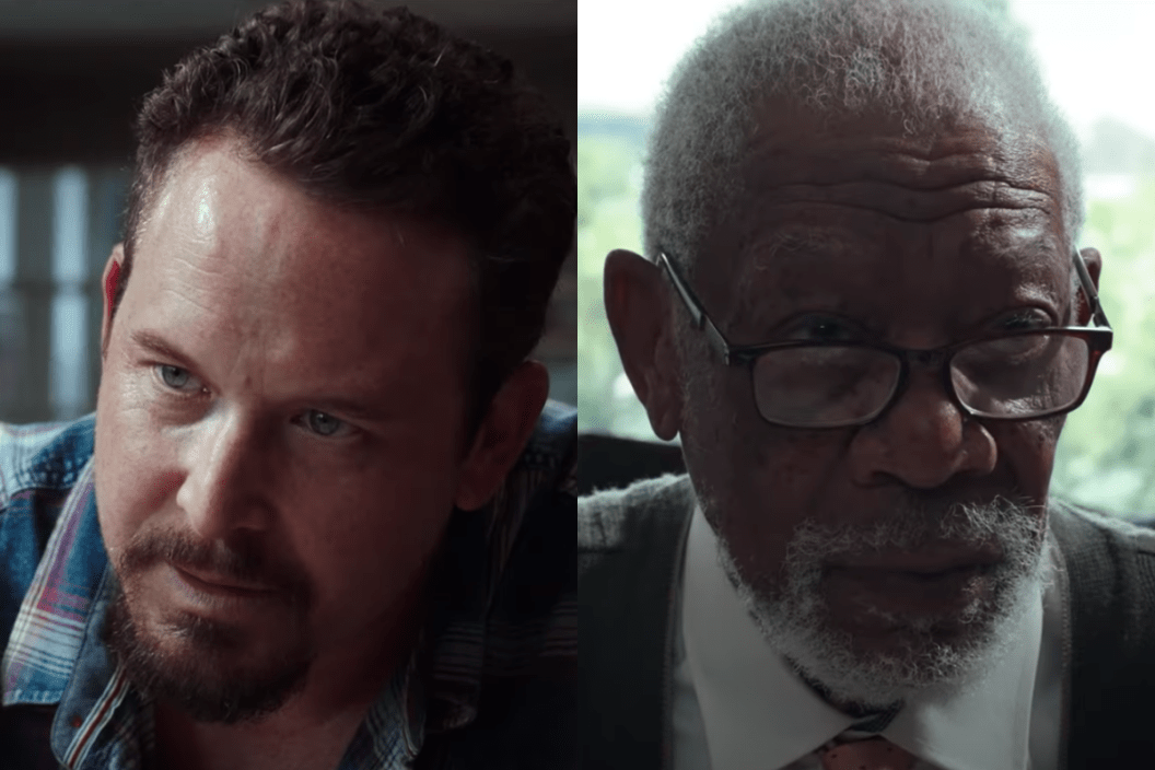 Cole Hauser and Morgan Freeman in 'The Ritual Killer' (Screen Media Films/YouTube)