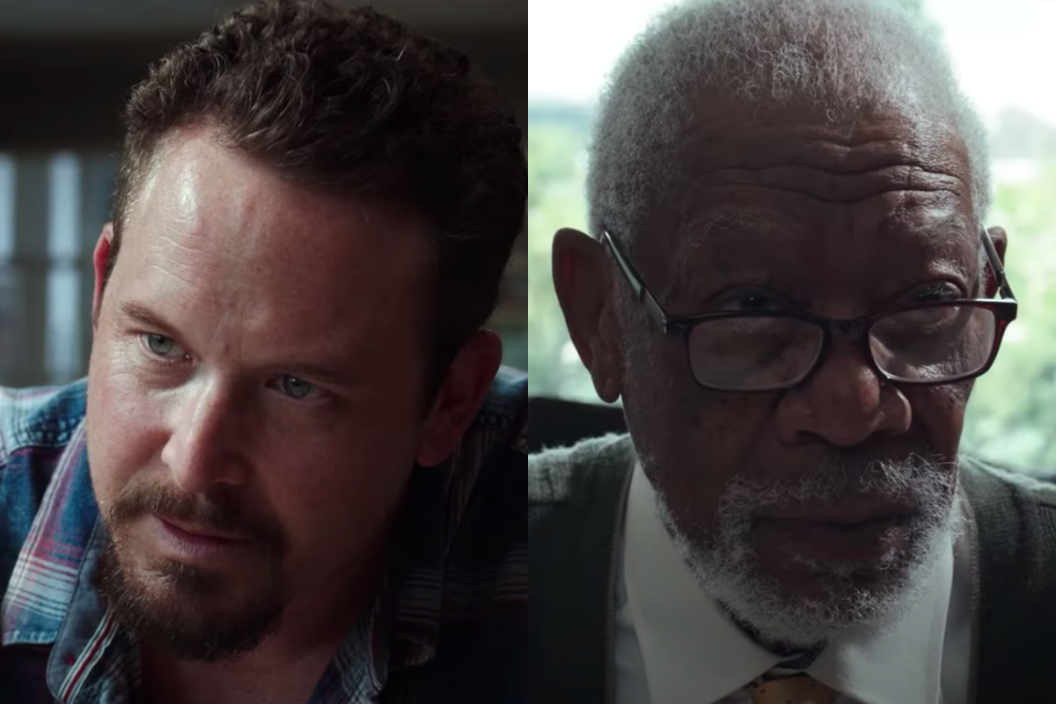 Cole Hauser and Morgan Freeman in 'The Ritual Killer' (Screen Media Films/YouTube)