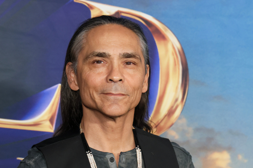 Zahn McClarnon attends the Los Angele premiere for Hulu's "History of the World, Part II" at Hollywood Legion Theater on February 27, 2023 in Los Angeles, California