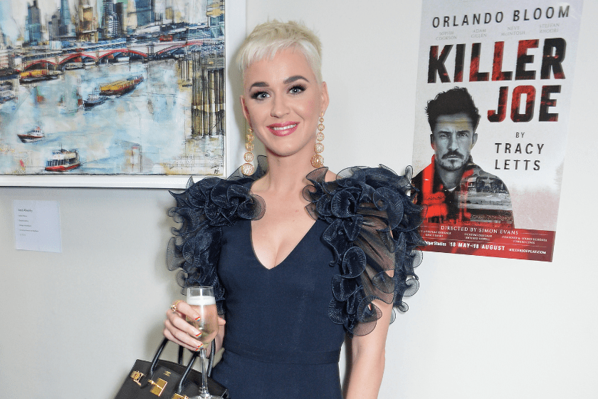 LONDON, ENGLAND - JUNE 16: Katy Perry attends her third performance of "Killer Joe" starring Orlando Bloom at the Trafalgar Studios on June 16, 2018 in London, England.