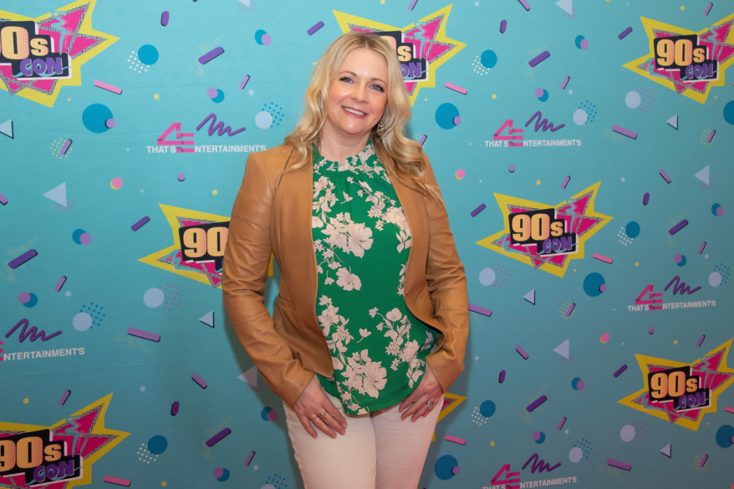Melissa Joan Hart of the TV series "Sabrina the Teenage Witch" walks the red carpet during 90s Con on March 18, 2023 in Hartford, Connecticut