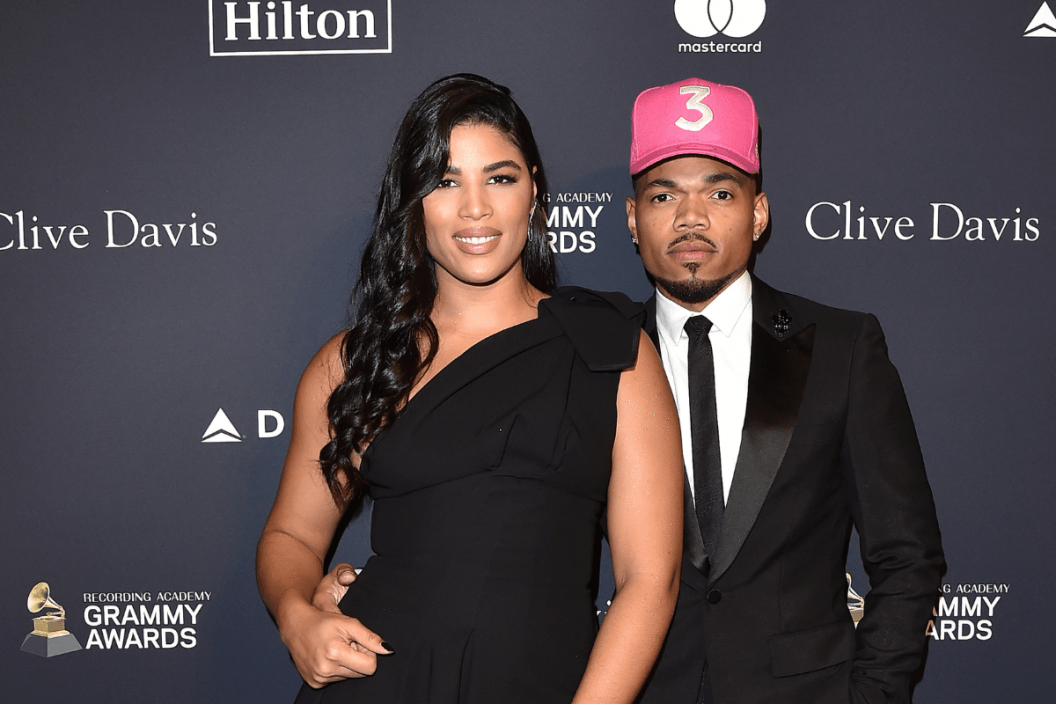 Kirsten Corley and Chance the Rapper attend the Pre-GRAMMY Gala and GRAMMY Salute to Industry Icons Honoring Sean "Diddy" Combs at The Beverly Hilton Hotel on January 25, 2020 in Beverly Hills, California.