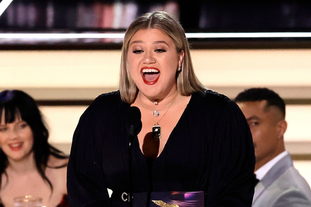 Kelly Clarkson speaks onstage during the 74th Primetime Emmys at Microsoft Theater on September 12, 2022 in Los Angeles, California.