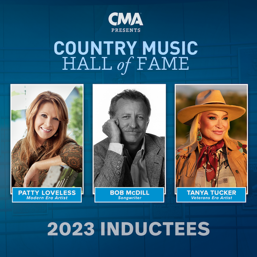 Press shot from the CMA of the Hall of Fame's Class of 2023