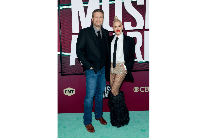 Blake Shelton and Gwen Stefani attend the 2023 CMT Music Awards at Moody Center on April 02, 2023 in Austin, Texas