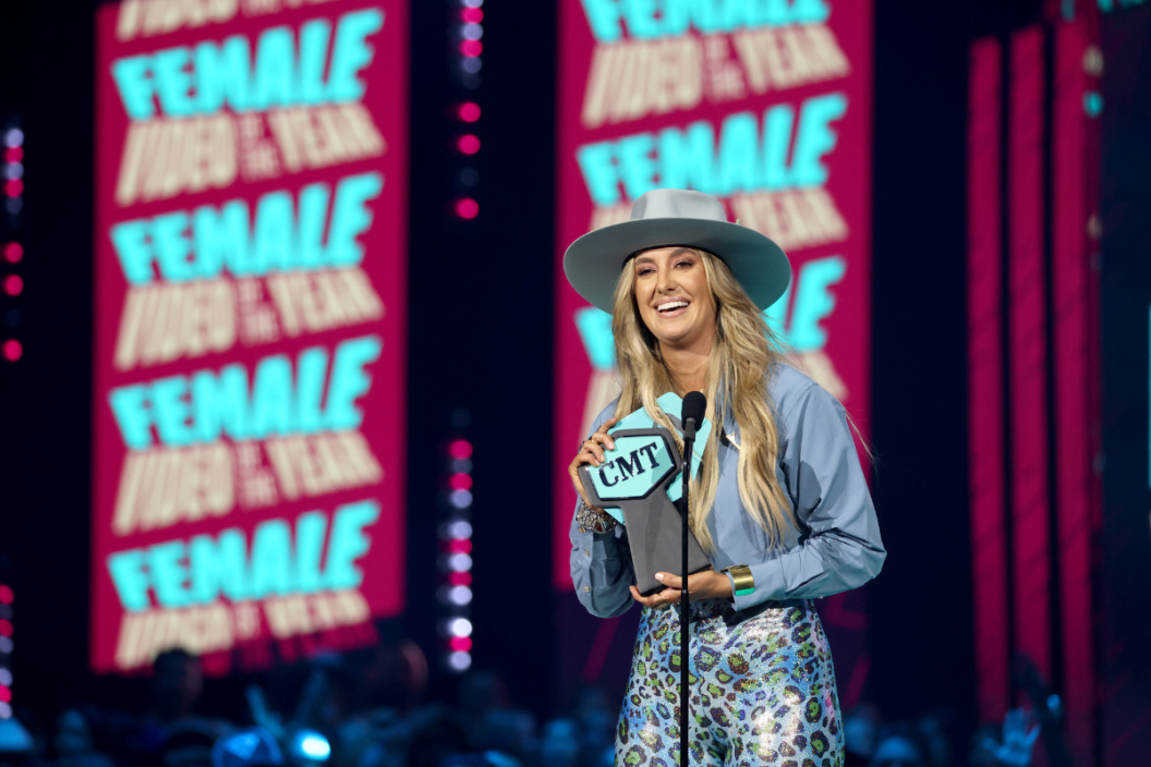 Lainey Wilson accepts the Female Video of the Year Award onstage during the 2023 CMT Music Awards at Moody Center on April 02, 2023 in Austin, Texas