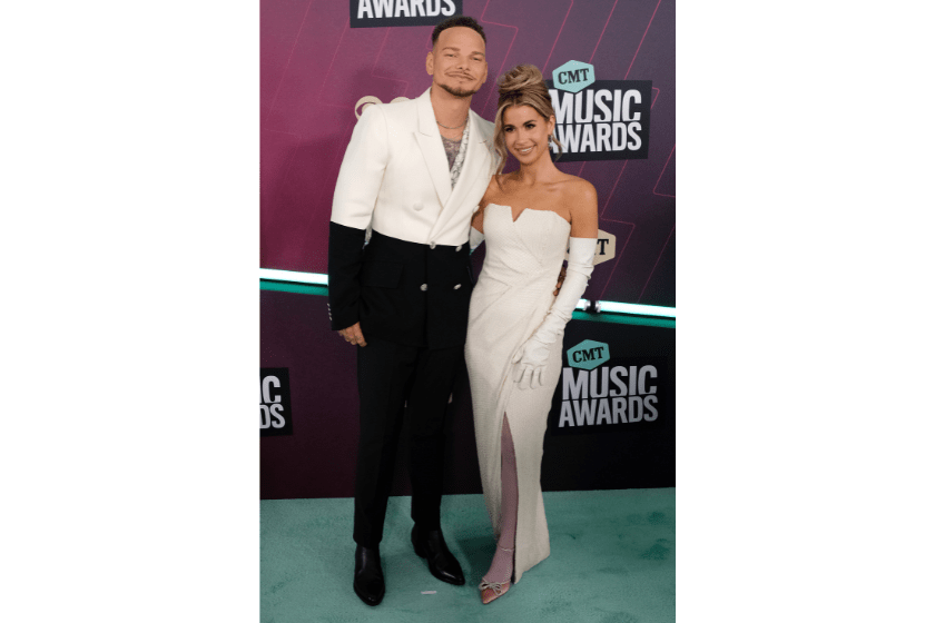Kane Brown and Katelyn Jae Brown attend the 2023 CMT Music Awards at Moody Center on April 02, 2023 in Austin, Texas