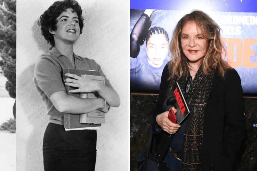 American actress Stockard Channing as Rizzo in a scene from the Paramount musical 'Grease', 1978 / Stockard Channing attends the opening of "Medea", starring Sophie Okonedo and Ben Daniels and directed by Dominic Cooke, at new West End theatre @sohoplace on February 17, 2023 in London, England