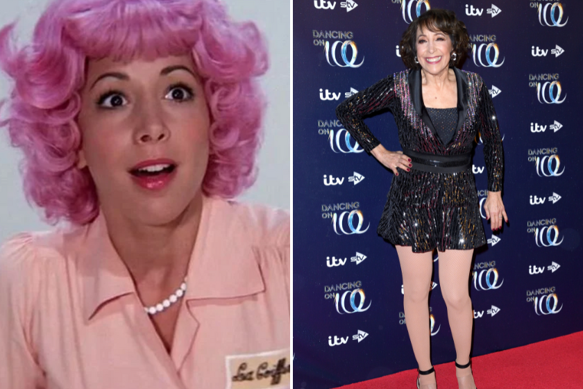 Didi Conn as Frenchy in 'Grease' / Didi Conn attends a photocall for the new series of Dancing On Ice at Natural History Museum Ice Rink on December 18, 2018 in London, England