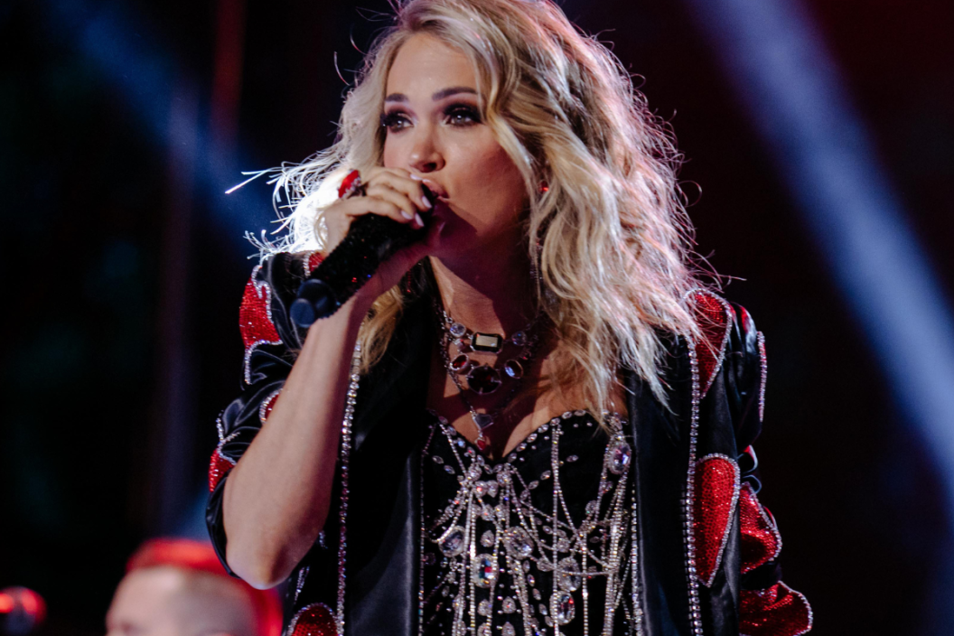In this image released on April 02, Carrie Underwood performs onstage for the 2023 CMT Music Awards at Moody Center on March 29, 2023 in Austin, Texas.
