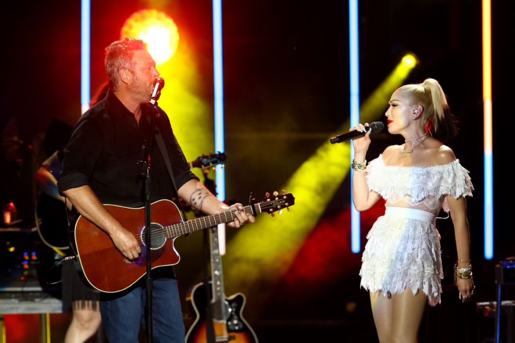 Blake Shelton and Gwen Stefani perform during the CMA Summer Jam at Ascend Amphitheater on July 27, 2021 in Nashville, Tennessee. CMA Summer Jam will air on ABC on September 2, 2021.