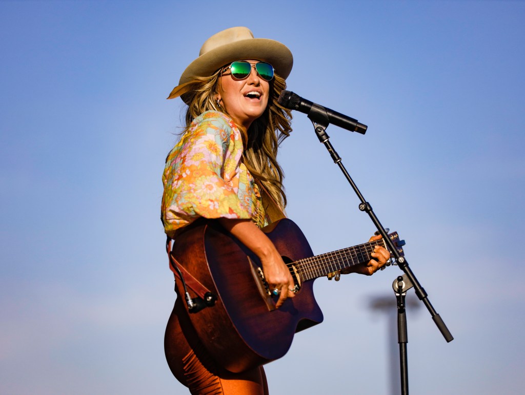 Indio, CA - April 30: Singer-songwriter Lainey Wilson performs on the Mane Stage at the three-day Stagecoach Country Music Festival at the Empire Polo Club in Indio Sunday, April 30, 2023. Stagecoach is billed as the largest country music festival in the world. 