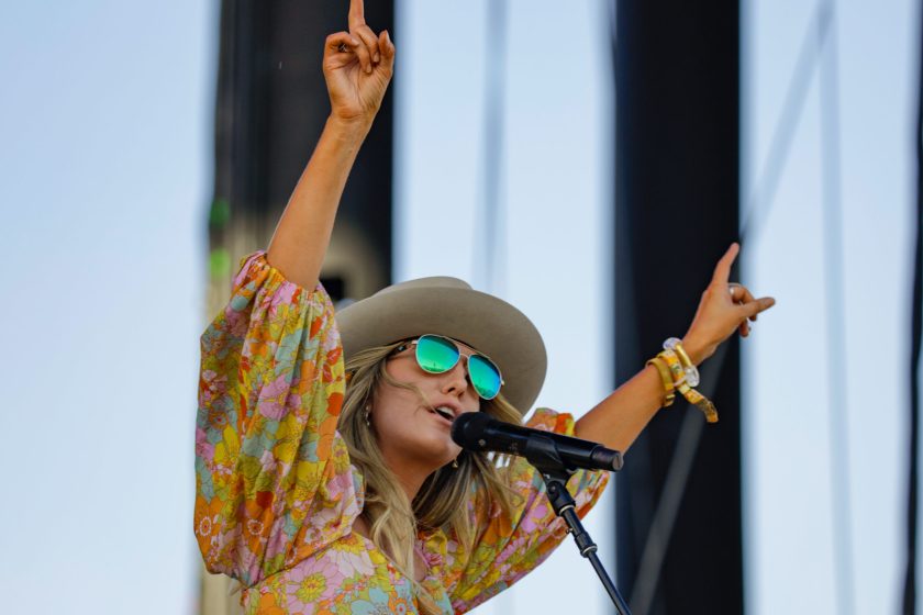 Indio, CA - April 30: Singer-songwriter Lainey Wilson performs on the Mane Stage at the three-day Stagecoach Country Music Festival at the Empire Polo Club in Indio Sunday, April 30, 2023. Stagecoach is billed as the largest country music festival in the world.