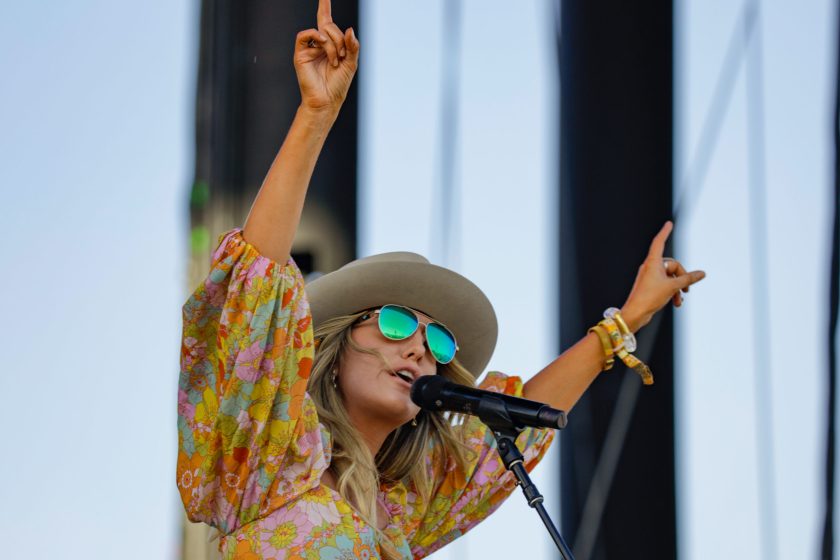 Indio, CA - April 30: Singer-songwriter Lainey Wilson performs on the Mane Stage at the three-day Stagecoach Country Music Festival at the Empire Polo Club in Indio Sunday, April 30, 2023. Stagecoach is billed as the largest country music festival in the world.