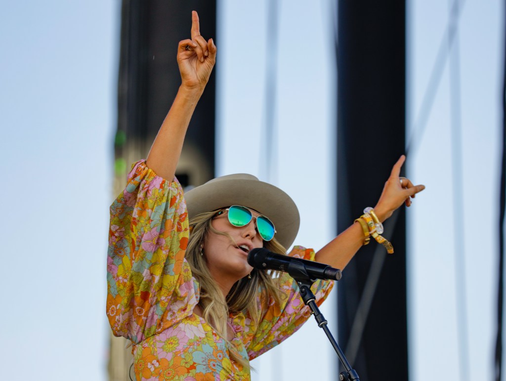 Indio, CA - April 30: Singer-songwriter Lainey Wilson performs on the Mane Stage at the three-day Stagecoach Country Music Festival at the Empire Polo Club in Indio Sunday, April 30, 2023. Stagecoach is billed as the largest country music festival in the world. 