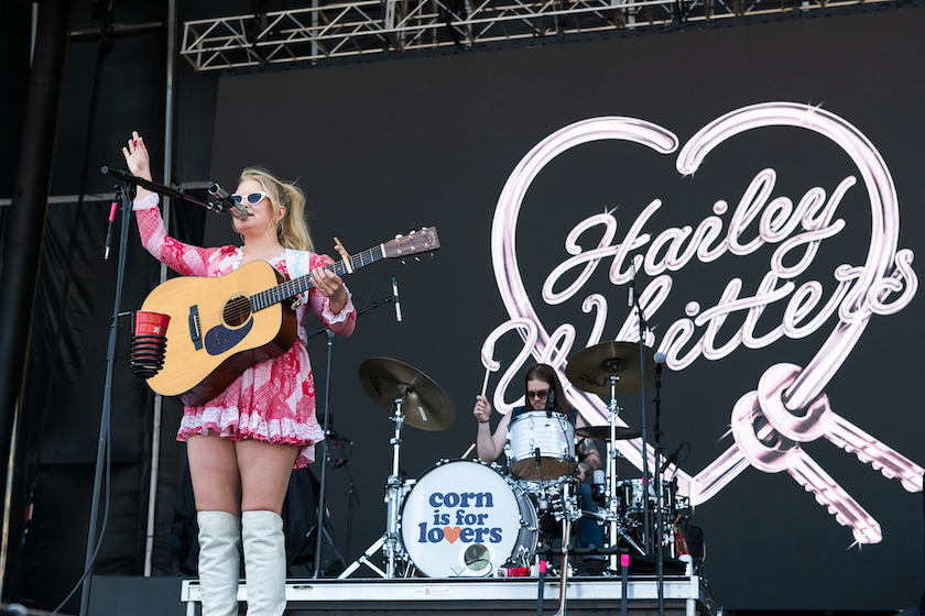 FORT LAUDERDALE, FLORIDA - APRIL 10: American Country Musician Hailey Whitters performs onstage during day 3 at the 2022 Tortuga Music Festival on April 10, 2022 in Fort Lauderdale, Florida.