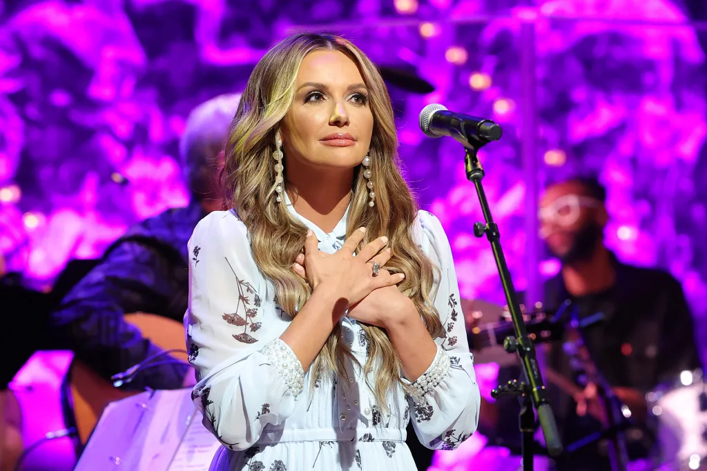 NASHVILLE, TENNESSEE - MAY 01: Carly Pearce performs onstage for the class of 2021 medallion ceremony at Country Music Hall of Fame and Museum on May 01, 2022 in Nashville, Tennessee. 