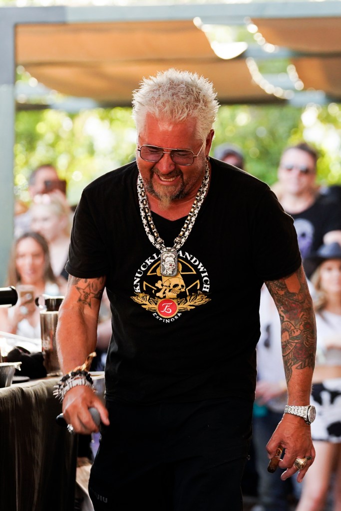 INDIO, CALIFORNIA - APRIL 29: Guy Fieri onstage during Day 2 of the 2023 Stagecoach Festival on April 29, 2023 in Indio, California. 