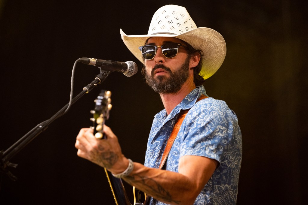 INDIO, CALIFORNIA - APRIL 30: Singer Ryan Bingham performs onstage during day 3 of the 2023 Stagecoach Festival on April 30, 2023 in Indio, California.