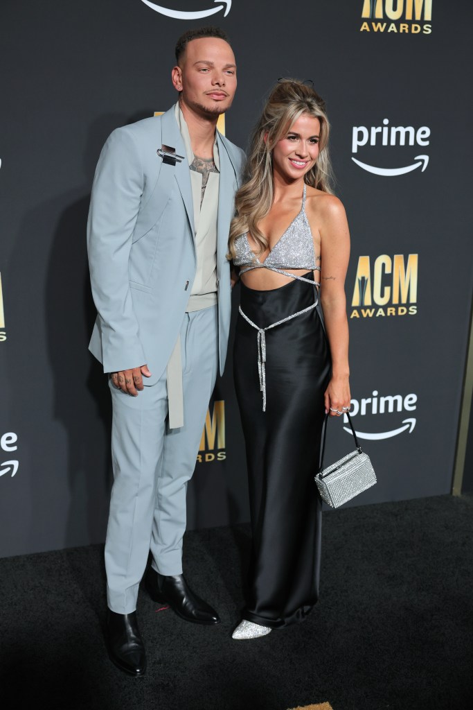 FRISCO, TEXAS - MAY 11: (L-R) Kane Brown and Katelyn Jae Brown attend the 58th Academy Of Country Music Awards at The Ford Center at The Star on May 11, 2023 in Frisco, Texas