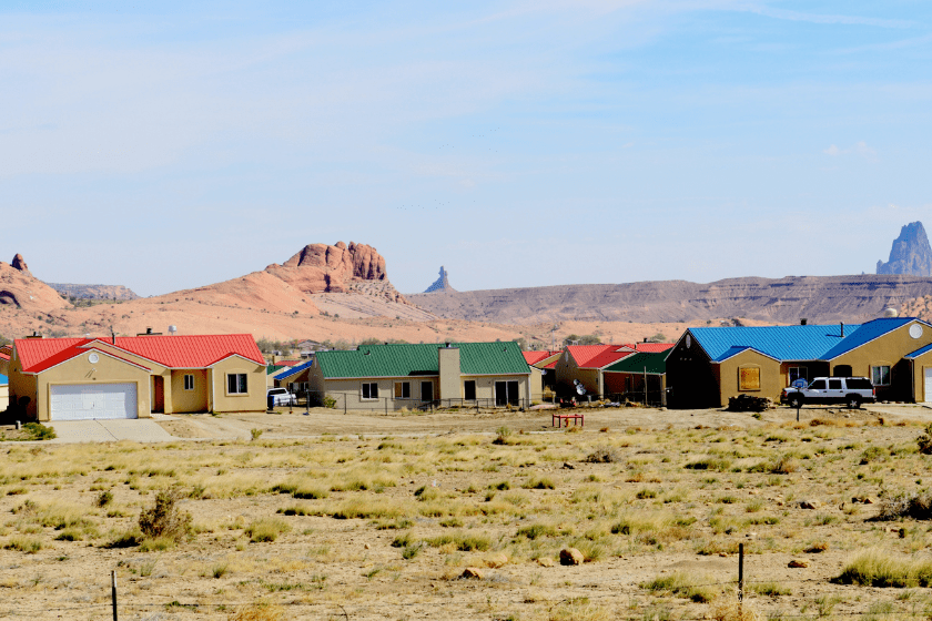 Village, Kayenta, Monument Valley, Arizona, Southwest USA.