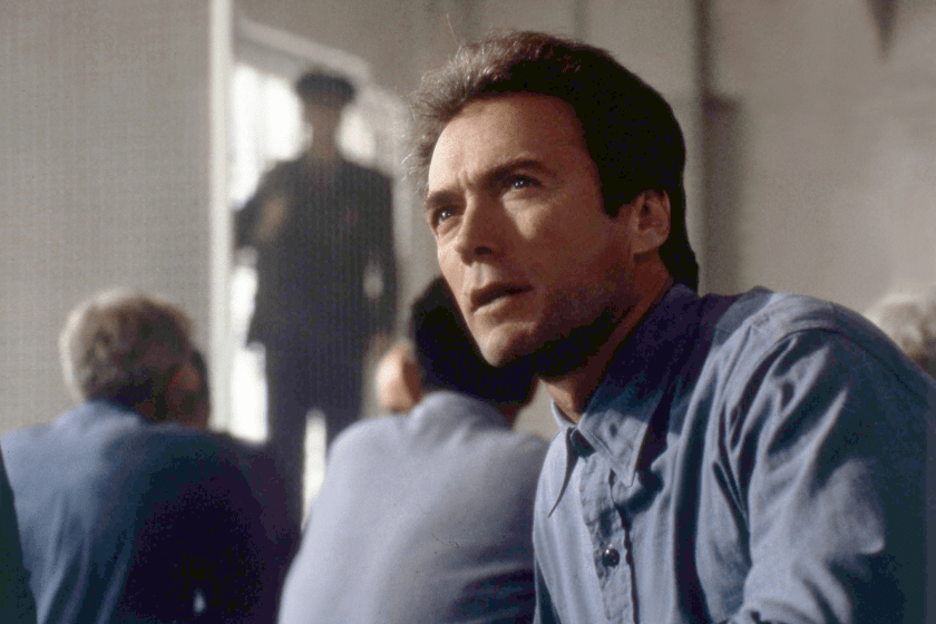 Clint Eastwood on the set of Escape From Alcatraz, directed by Don Siegel