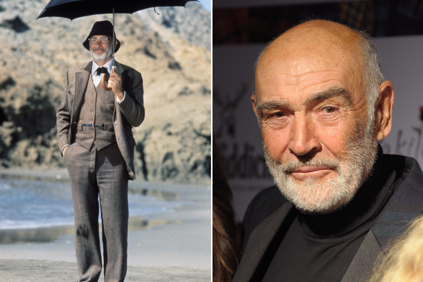 Scottish actor Sean Connery as Professor Henry Jones in a scene from the film 'Indiana Jones and the Last Crusade', 1989 / Sir Sean Connery attends the 8th annual "Dressed To Kilt" Charity Fashion Show presented by Glenfiddich at M2 Ultra Lounge on April 5, 2010 in New York City