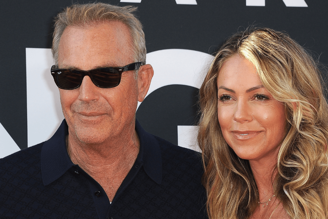 Kevin Costner and wife Christine Baumgartner arrive for the Premiere Of 20th Century Fox's "The Art Of Racing In The Rain" held at El Capitan Theatre on August 1, 2019 in Los Angeles, California. (Photo by Albert L. Ortega/Getty Images)
