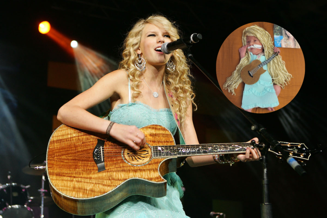 LAS VEGAS - MAY 14: Musician Taylor Swift performs onstage during the first ever Academy Of Country Music New Artists' Show Party for a Cause, benefiting the ACM Charitable Fund held at the MGM Grand Ballroom, MGM Grand Conference Center on May 14, 2007 in Las Vegas, Nevada screengrab of one of the Eras baby models