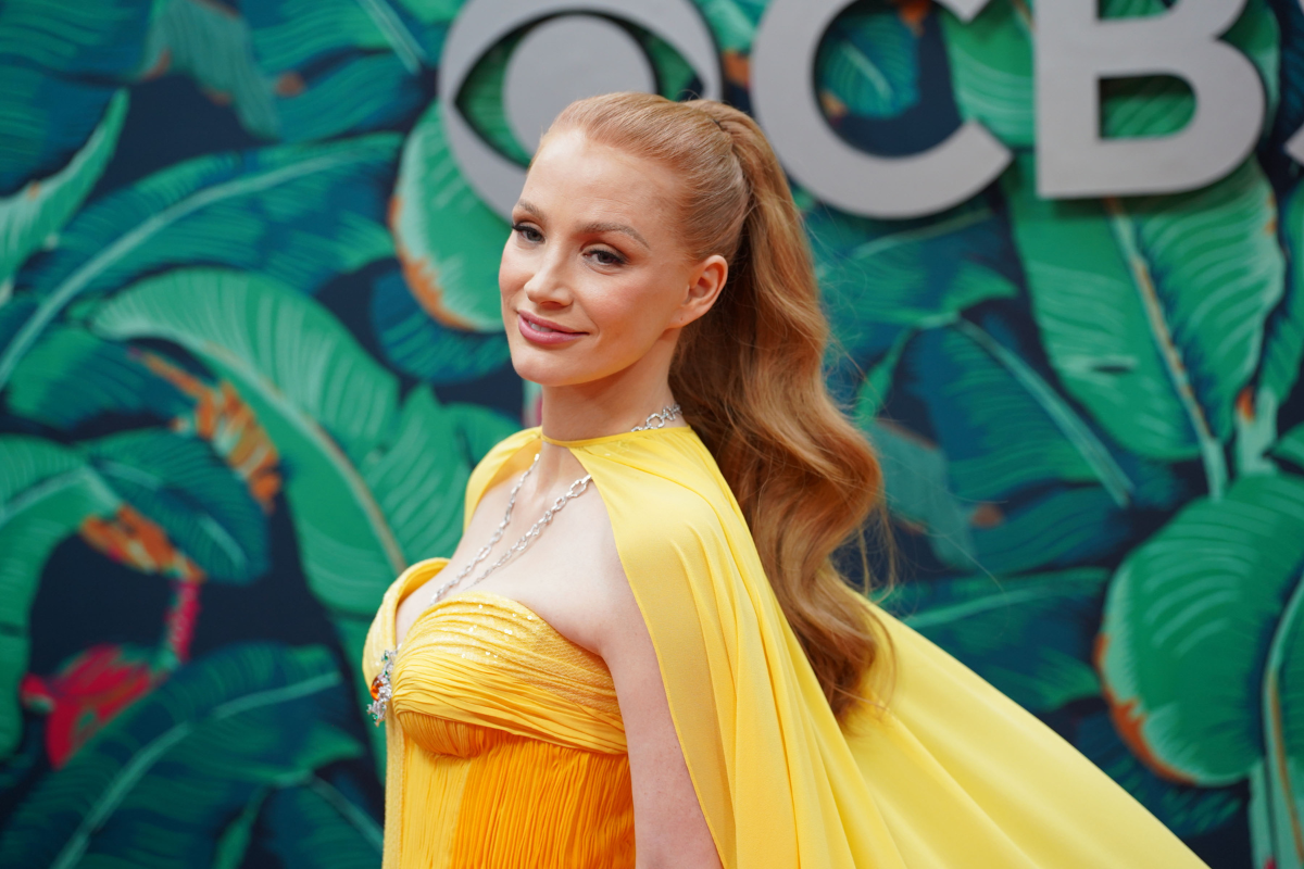 Jessica Chastain Is Princess Material in Yellow Tony Awards Gown