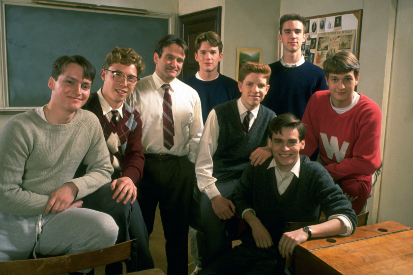 The cast of Dead Poets Society. 