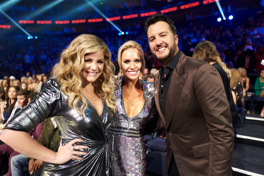 NASHVILLE, TENNESSEE - JUNE 05: Lauren Alaina, Caroline Boyer, and Luke Bryan attend the 2019 CMT Music Awards at Bridgestone Arena on June 05, 2019 in Nashville, Tennessee.