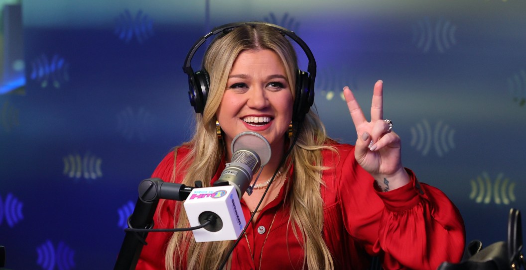 NEW YORK, NEW YORK - JUNE 21: Kelly Clarkson visits SiriusXM at SiriusXM Studios on June 21, 2023 in New York City.