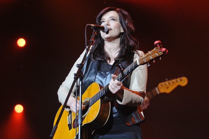 LONDON, UNITED KINGDOM - MARCH 07: Brandy Clark performs on stage during Day 1 of C2C at The O2 Arena on March 7, 2015 in London, United Kingdom. 