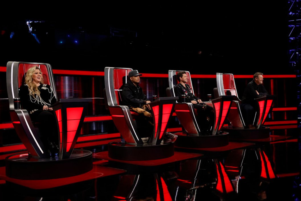 THE VOICE -- “Finale, Part 2” Episode 2316B -- Pictured: (l-r) Kelly Clarkson, Chance The Rapper, Niall Horan, Blake Shelton