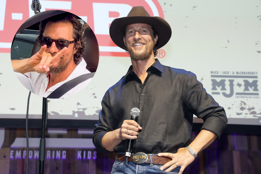 Matthew McConaughey speaks during the 2023 Mack, Jack & McConaughey - Jack Ingram & Friends concert at ACL Live on April 28, 2023 in Austin, Texas