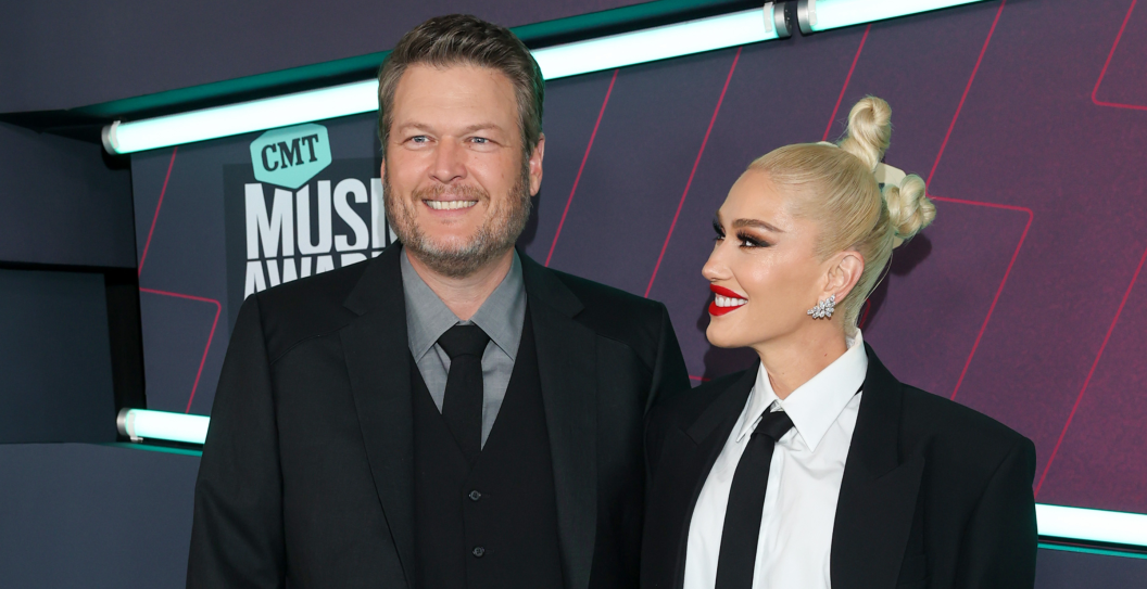 (L-R) Blake Shelton and Gwen Stefani attend the 2023 CMT Music Awards at Moody Center on April 02, 2023 in Austin, Texas.