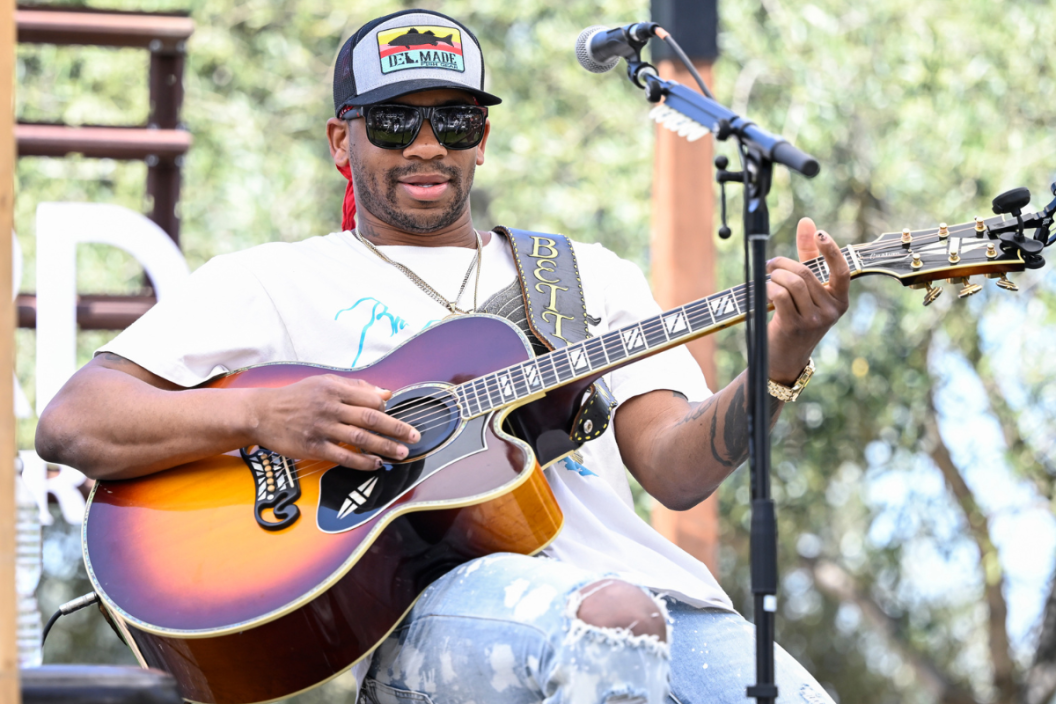 Singer Jimmie Allen performs on Day 3 of Live In The Vineyard Goes Country at Regusci Winery on April 27, 2023 in Napa, California.