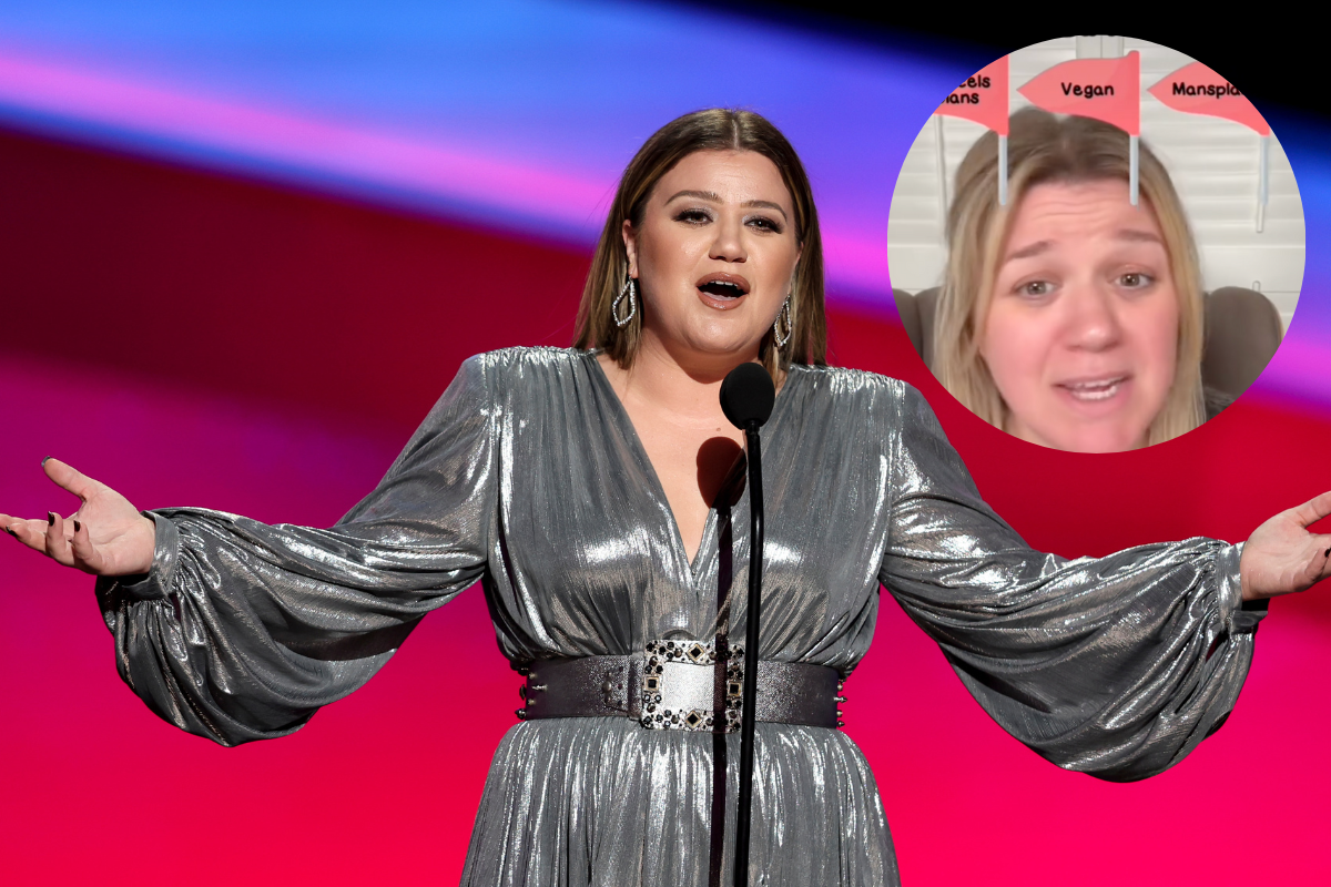 Kelly Clarkson presents the Defensive Rookie Player of the Year Award at the NFL Honors show at the YouTube Theater on February 10, 2022 in Inglewood, California./ Kelly Clarkson on TikTok
