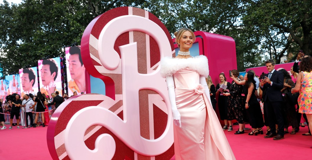 LONDON, ENGLAND - JULY 12: Margot Robbie attends The European Premiere Of "Barbie" at Cineworld Leicester Square on July 12, 2023 in London, England.