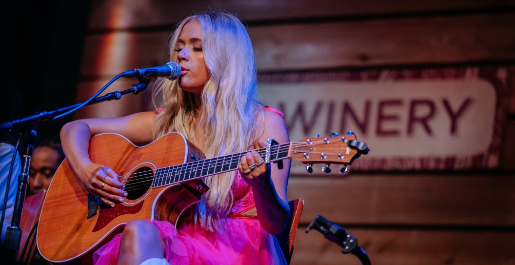 NASHVILLE, TENNESSEE - JULY 18: Megan Moroney performs at CMT's Next Women of Country Showcase at City Winery Nashville on July 18, 2023 in Nashville, Tennessee.