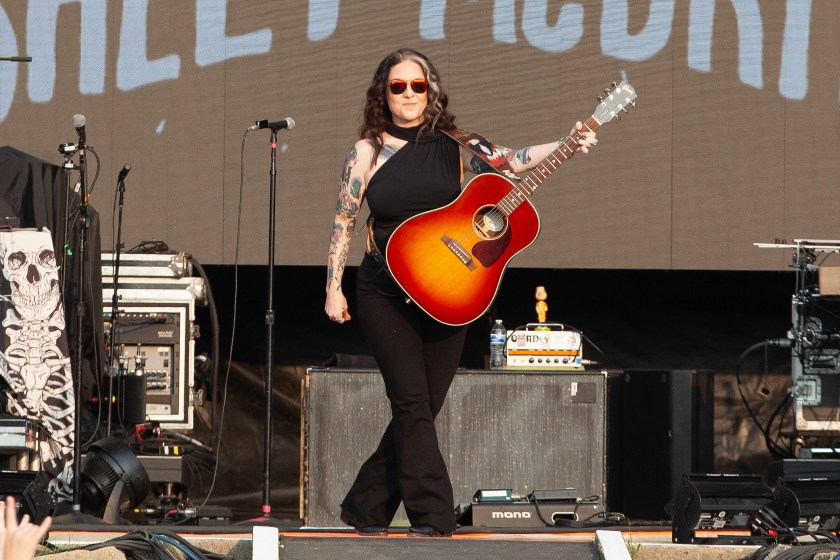 TWIN LAKES, WISCONSIN - JULY 23: Ashley McBryde performs onstage at Country Thunder Wisconsin - Day 4 on July 23, 2023 in Twin Lakes, Wisconsin.