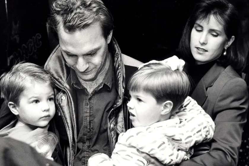Kevin Costner with wife Cindy Costner, son Joe Costner and daughter Lily Costner