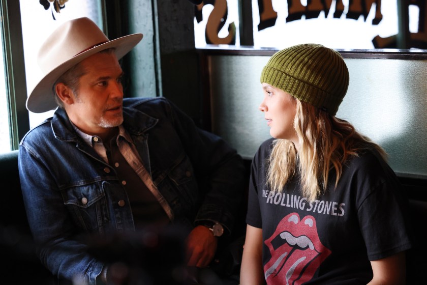 JUSTIFIED: CITY PRIMEVAL "Backstabbers" Episode 3 (Airs Tuesday, July 25) Pictured: (l-r) Timothy Olyphant as Raylan Givens, Vivian Olyphant as Willa Givens.