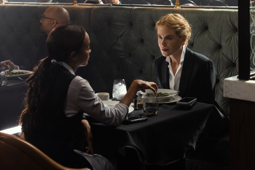 L-R Zoe Saldana as Joe and Nicole Kidman as Kaitlyn Meade In Special Ops: Lioness, episode 2, season 1, streaming on Paramount+, 2023. 