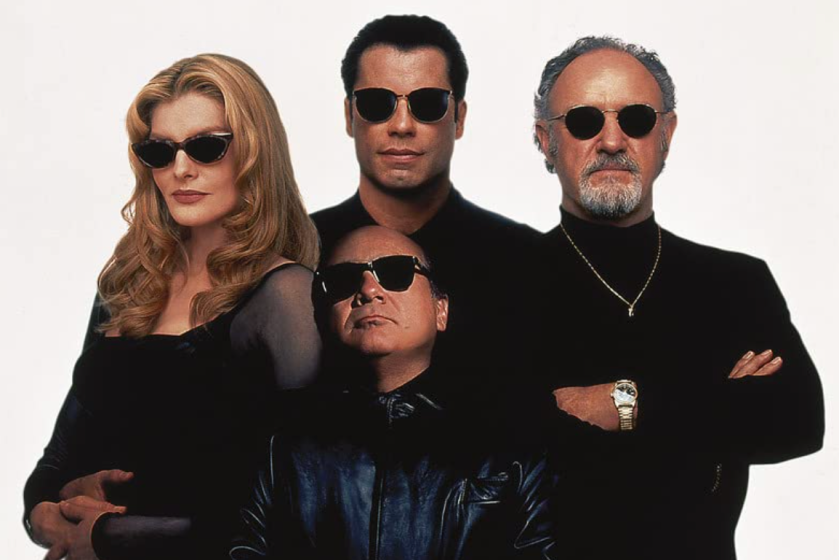 John Travolta, Danny DeVito, Gene Hackman, and Rene Russo in Get Shorty (1995)