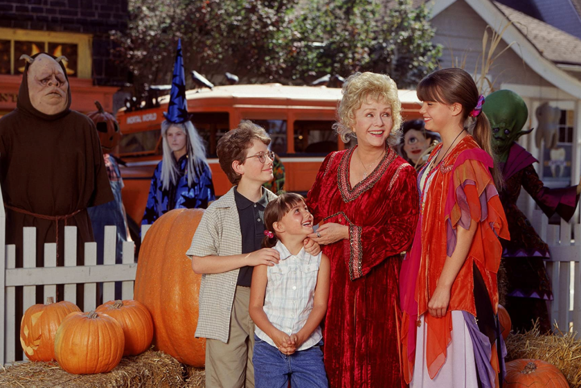 Debbie Reynolds, Kimberly J. Brown, Emily Roeske, and Joey Zimmerman in Halloweentown (1998)
