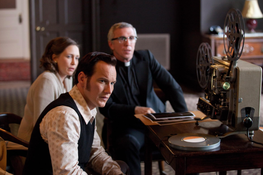 Steve Coulter, Vera Farmiga, and Patrick Wilson in The Conjuring (2013)